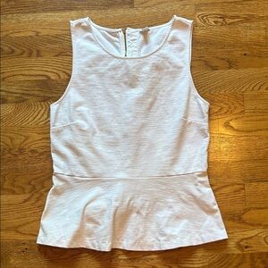 J. Crew Peplum White Sleeveless Top